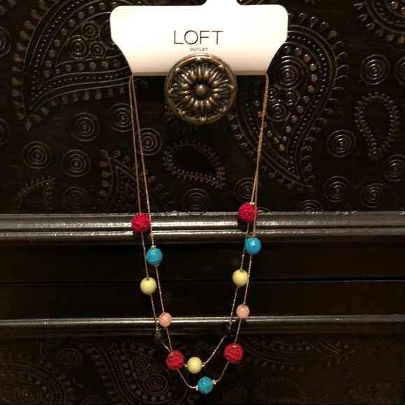 LOFT Jewelry - 🆕  ❤️ Loft Goldtone Beaded Illusion Necklace